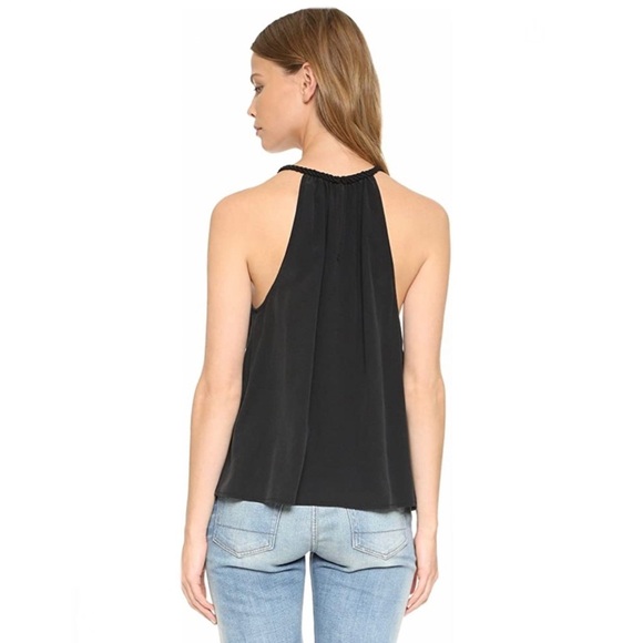 Joie Montara Macramé Sleeveless Silk Top - Picture 2 of 14